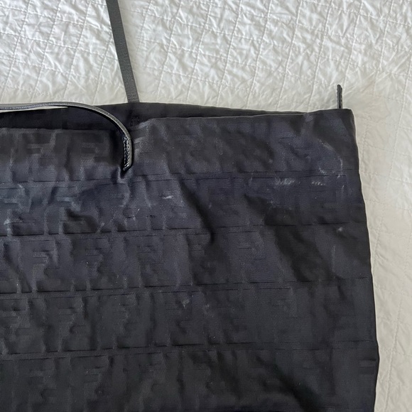 Authentic vintage Fendi Zucca tote. Black fabric. Vintage. Includes dust bag. - Picture 8 of 11